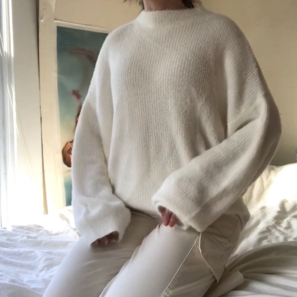 SOLD NWT Gap Oversized Fuzzy Mock Neck Sweater